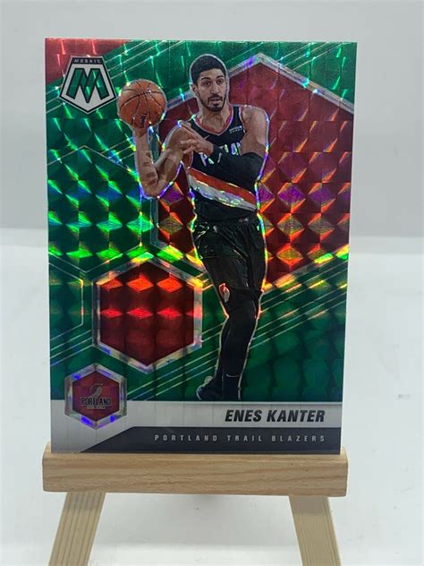 ENES KANTER 2020 21 Panini Mosaic Green Mosaic Prizm 120 Portland