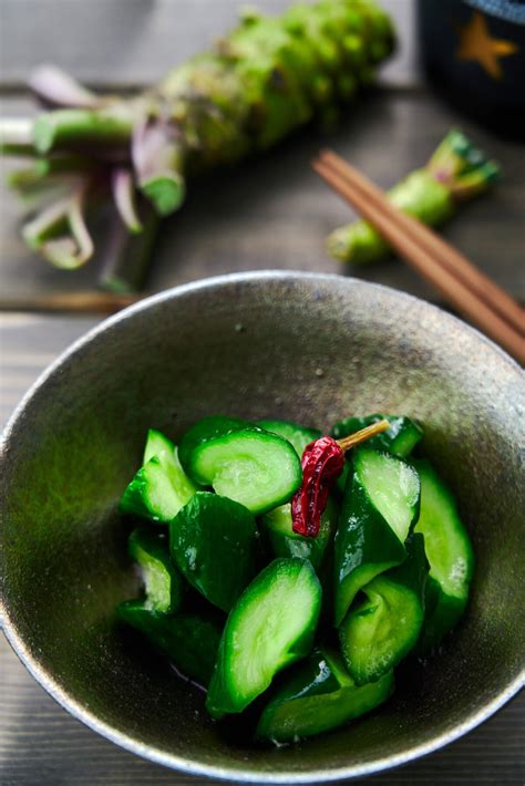 Japanese Pickled Cucumber Wasabi Beer Tsukemono