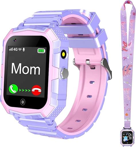 4G Montre Connectée Enfant Montre GPS Enfants avec Appel SOS Chat