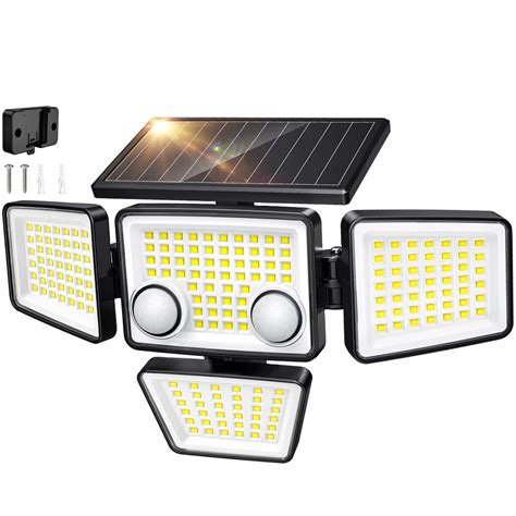 SZRSTH Solar Lights 3000LM 188 LED Motion Sensor Outdoor Security