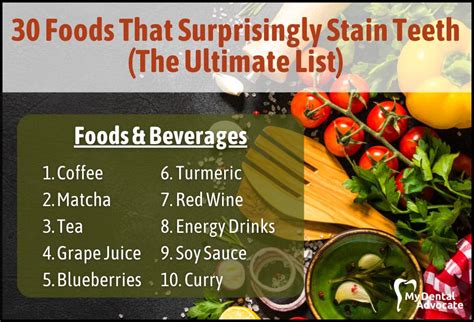 30 Foods That Surprisingly Stain Teeth Ultimate List