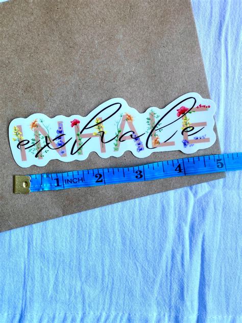 Inhale Exhale Sticker Glossy Vinyl Sticker Mental Health Etsy