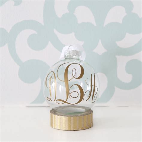 Monogrammed Christmas Ornaments | Abby Organizes