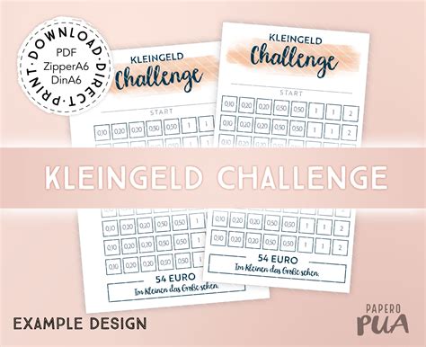 Kleingeld Challenge Pdf A F R Umschlagmethode Etsy Sterreich