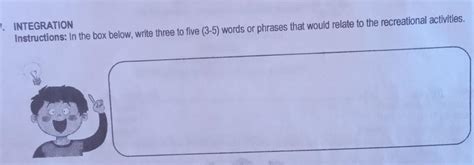 Instructions In The Box Below Write Three To Five 3 5 Words Or