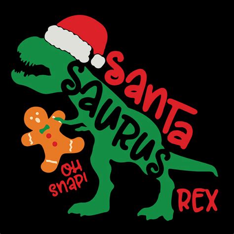 Santa Saurus Rex Svg Dinosaur Christmas Svg Gingerbread Ma Inspire