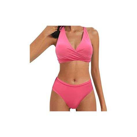 MGSFGlk Costumi Da Bagno Donna Due Pezzi Bandeau Volant Bikini Donna