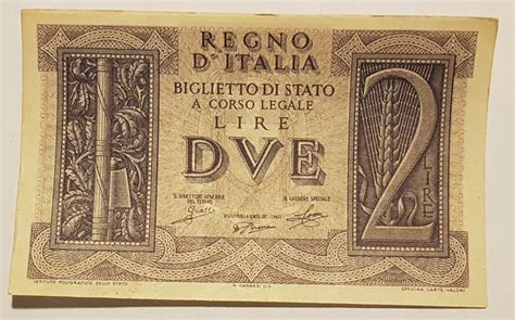 2 Lire Regno D Italia Cartamoneta E Scripofilia Lamoneta It