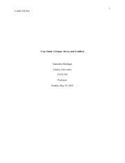 Case Study Critique Stress And Conflicts Pdf Case Study Case