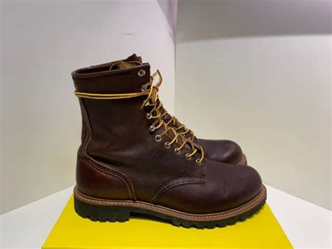 Red Wing 4585 8 Logger Boot Briar Oil Slick Vibram Sole Uk 10 Us 11 £