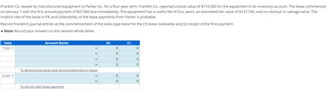 Solved Eranklin Co Leased Its Manufactured Equipment To Chegg