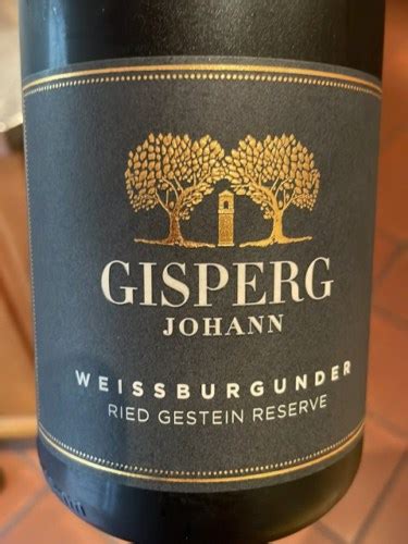 Johann Gisperg Ried Gestein Reserve Weissburgunder Vivino US