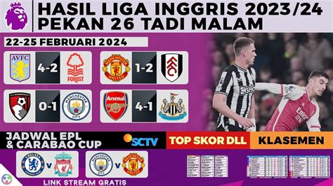 Hasil Liga Inggris Tadi Malam Arsenal Vs Newcastle 4 1 Man United Vs