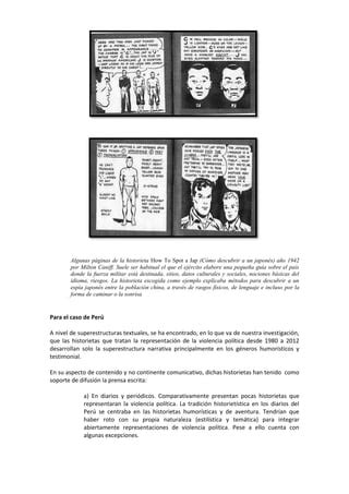 Representación gráfica de la violencia política Historietas Perú PDF