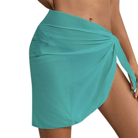 Womens Skirts Summer Sexy Color Straps Beach High Split Skirt Casual Solid Waist Skirt