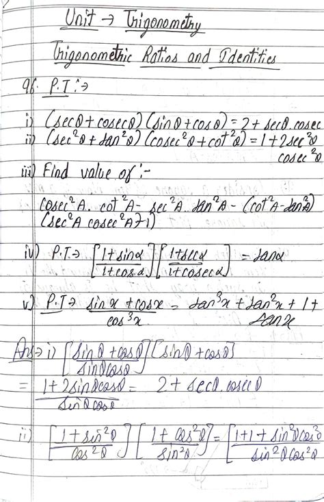 Trigonometry Full Chapter For Jee Class 11 Handwritten Notes Pdf Shop Handwritten Notes Shn