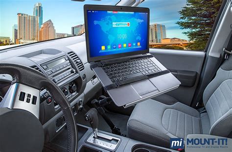 Mount-It! Car Laptop Mount | Under Car Seat Notebook Stand | Fits 12-15.4 Inch Screen Sizes ...