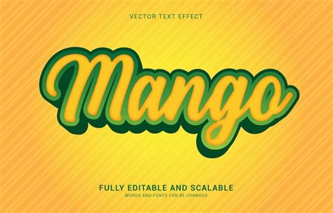 Efecto De Texto Editable El Estilo Mango Se Puede Usar Para Hacer