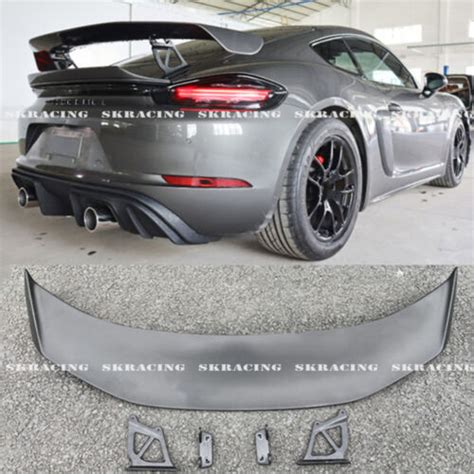 For Porsche Boxster Cayman Unpainted Frp Rear Spoiler Wing