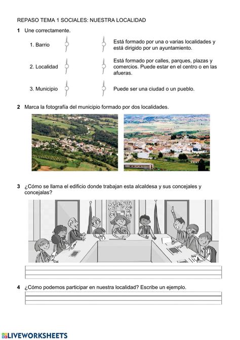 Ficha Online De La Localidad Para Puedes Hacer Los Ejercicios