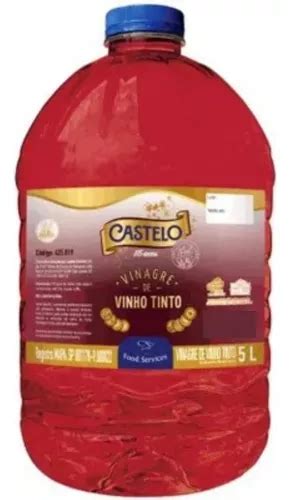 Vinagre Vinho Tinto Galão 5 Litros Castelo Bom Sabor 4 MercadoLivre