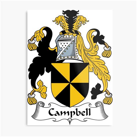 "Campbell Coat of Arms / Campbell Family Crest" Metal Print by ...