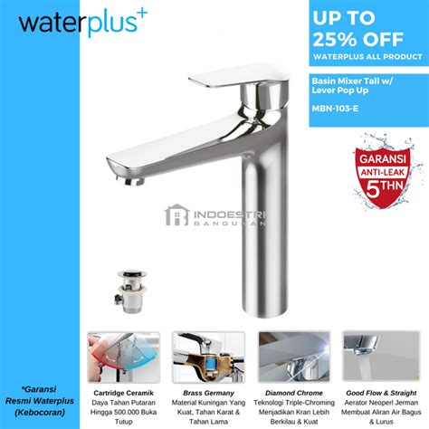 Jual Kran Wastafel Waterplus Mbn E Hot Cold Bonus Afur Kab Bogor Indoestri