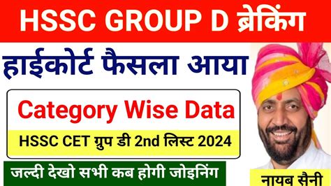 Hssc Group D Court Case Update Hssc Cet Group D 2nd List Hssc Tgt