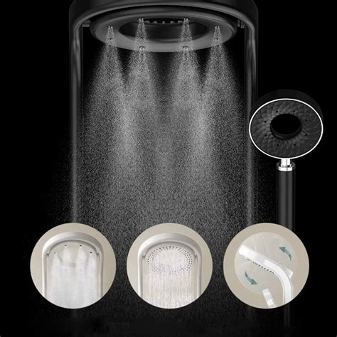 Bathroom Wall Mount Hot Cold Thermostatic Mixer Spa Rainfall Luxury Shower System Modern