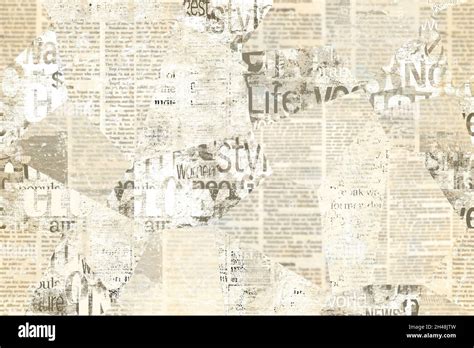 Newspaper paper grunge aged newsprint pattern background. Vintage old ...