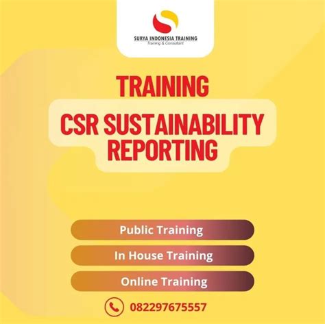 Pelatihan Csr Sustainability Reporting Surya Indonesia Training