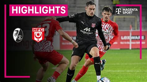 SC Freiburg II Hallescher FC Highlights 3 Liga MAGENTA SPORT