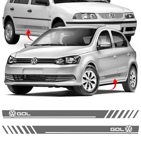 Kit Adesivo Decorativo Lateral Porta Vw Gol G2 G3 G4 G5 G6 Faixa Porta