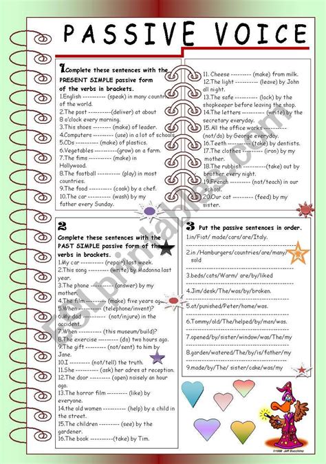 Passive Voice Present Simple And Past Simple Esl Worksheet By Aycamind