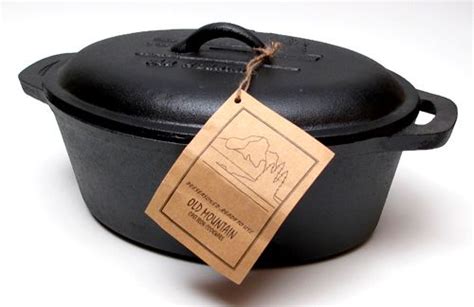 Old Mountain Cast Iron Preseasoned Casserole With Lid 42 50 Cast