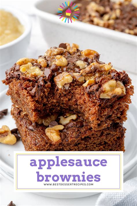 EASY Applesauce Brownies Recipe (Moist, Healthier Brownies!)