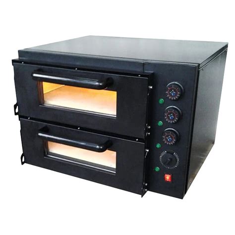 NB300 horno eléctrico de dos mazos para hornear pizza tamaño pequeño