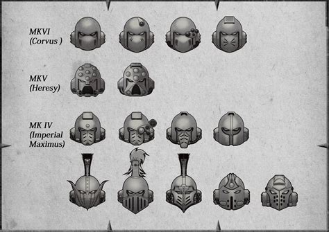 Artstation Space Marine Helm Mk4 To 6