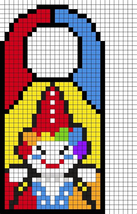 Happy Clown Door Hanger Perler Bead Pattern Bead Sprites Misc Fuse