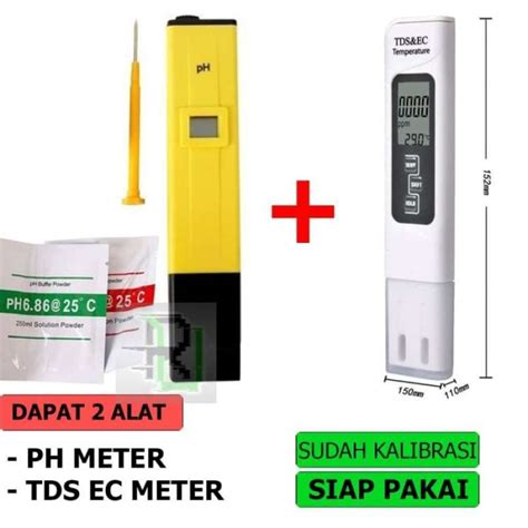 Promo Paket Ph Tds Ec Meter Tester Alat Ukur Tanaman Hidroponik Kolam