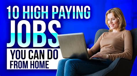 10 High Paying Jobs You Can Do From Home Youtube