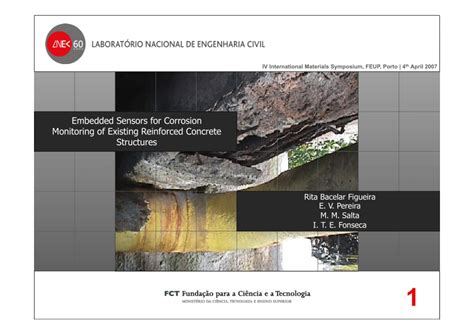 Pdf Embedded Sensors For Corrosion Monitoring Of Existing Reinforced