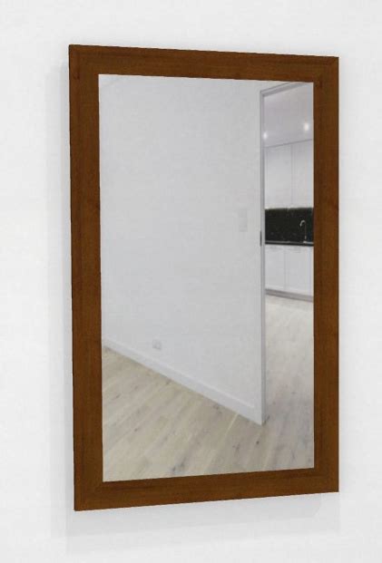 Lustro W Grubej 6cm Ramie MDF 100x60 Orzech Mdf 6cm Cena Opinie