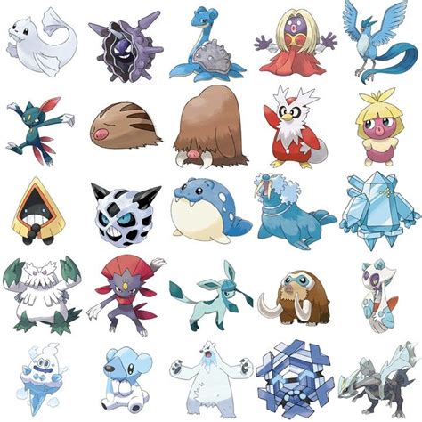 Pokemon Ice Type Names