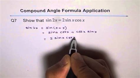 Trigonometric Identity With Double Angle Formula Sin2x Cos 54 Off