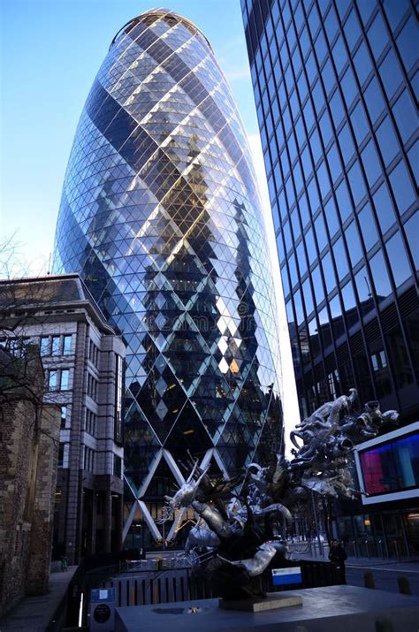 St Mary Axe, the Gherkin Night View Editorial Image - Image of financial, modern: 146149175