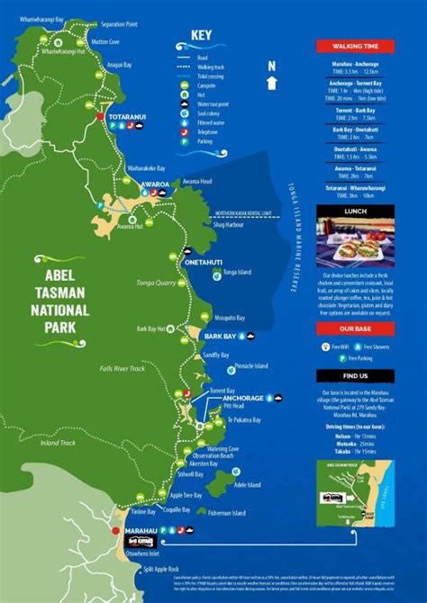 Brochure Map Low Res Copy Page Kayak Trip Kayaking Abel Tasman