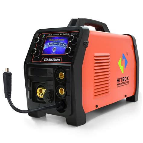 HITBOX 5 In 1 Intelligent MIG 200 PRO Aluminum MIG Welder 200Amp 110V