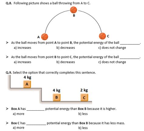 Potential And Kinetic Energy Worksheet Distance Learning Teaching Resources