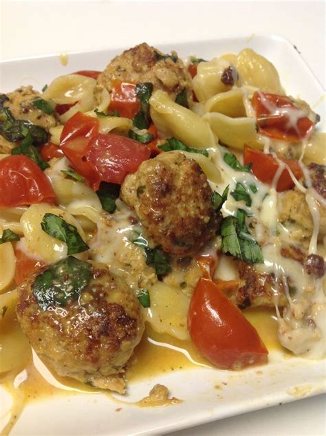 Orecchiette With Mini Chicken Meatballs Recipe